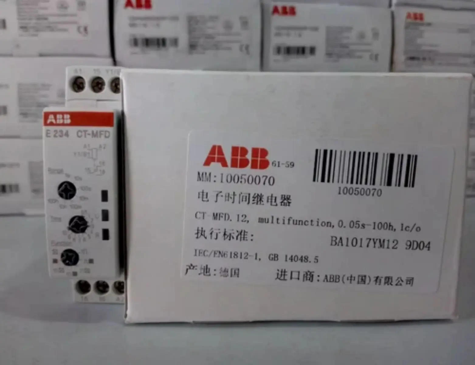 CT-MFD.12, multifunction,0.05s-100h,1c/o 10050070 1SVR500020R0000 Time relay
CT-MFD.12, multifunction,0.05s-100h,1c/o 10050070 1SVR500020R0000 Time relay