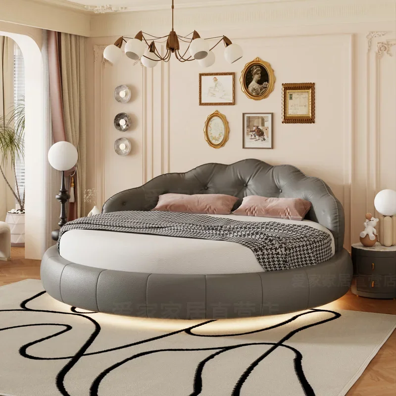 Bedroom Furniture Headboard Frame Round Bed Modern Minimalist Princess Bedroom Luxurious Double Bed King Size Decoration
Bedroom Furniture Headboard Frame Round Bed Modern Minimalist Princess Bedroom Luxurious Double Bed King Size Decoration