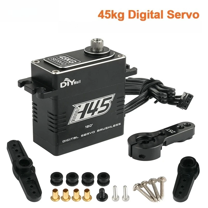 All Metal Digital RC Servo 45kg Brushless Motor 8.4V High Torque Waterproof IP67 Steel Gear for Robot RC Car Vehicle Upgrade DIY
All Metal Digital RC Servo 45kg Brushless Motor 8.4V High Torque Waterproof IP67 Steel Gear for Robot RC Car Vehicle Upgrade DIY