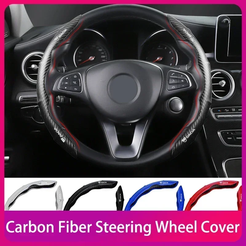 Car Carbon Fiber Non-slip Steering Wheel protective Cover Interior Accessories For Dacia Duster Logan MCV Sandero Stepway Dokker
Car Carbon Fiber Non-slip Steering Wheel protective Cover Interior Accessories For Dacia Duster Logan MCV Sandero Stepway Dokker