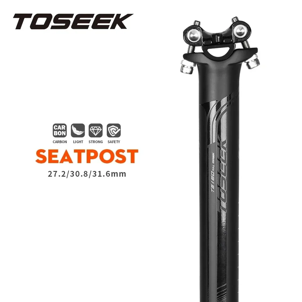 TOSEEK Black Matte Carbon Seatpost Road Bike MTB Seat Post 27.2/30.8/31.6mm Bicycle Seat Tube Offset 0mm
TOSEEK Black Matte Carbon Seatpost Road Bike MTB Seat Post 27.2/30.8/31.6mm Bicycle Seat Tube Offset 0mm