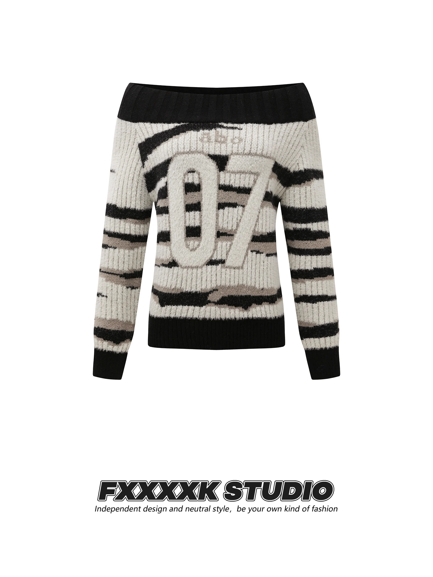 Original FXK American Sle Spicy Girl Color Blo Striped One oulder Sweater Women's Casual Slim Fit Sweater Autumn New Ar...
Original FXK American Sle Spicy Girl Color Blo Striped One oulder Sweater Women's Casual Slim Fit Sweater Autumn New Ar...