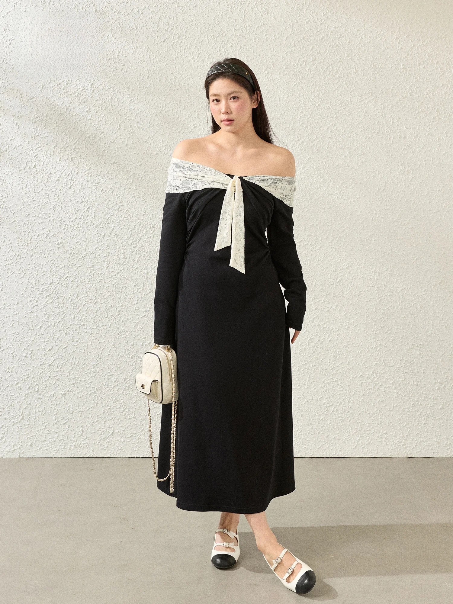 Hebe Style One Shoulder Lace Collar Long Black Dress plus Size Women's Clothing Slimming Effect Casual High Waist French Brand
Hebe Style One Shoulder Lace Collar Long Black Dress plus Size Women's Clothing Slimming Effect Casual High Waist French Brand