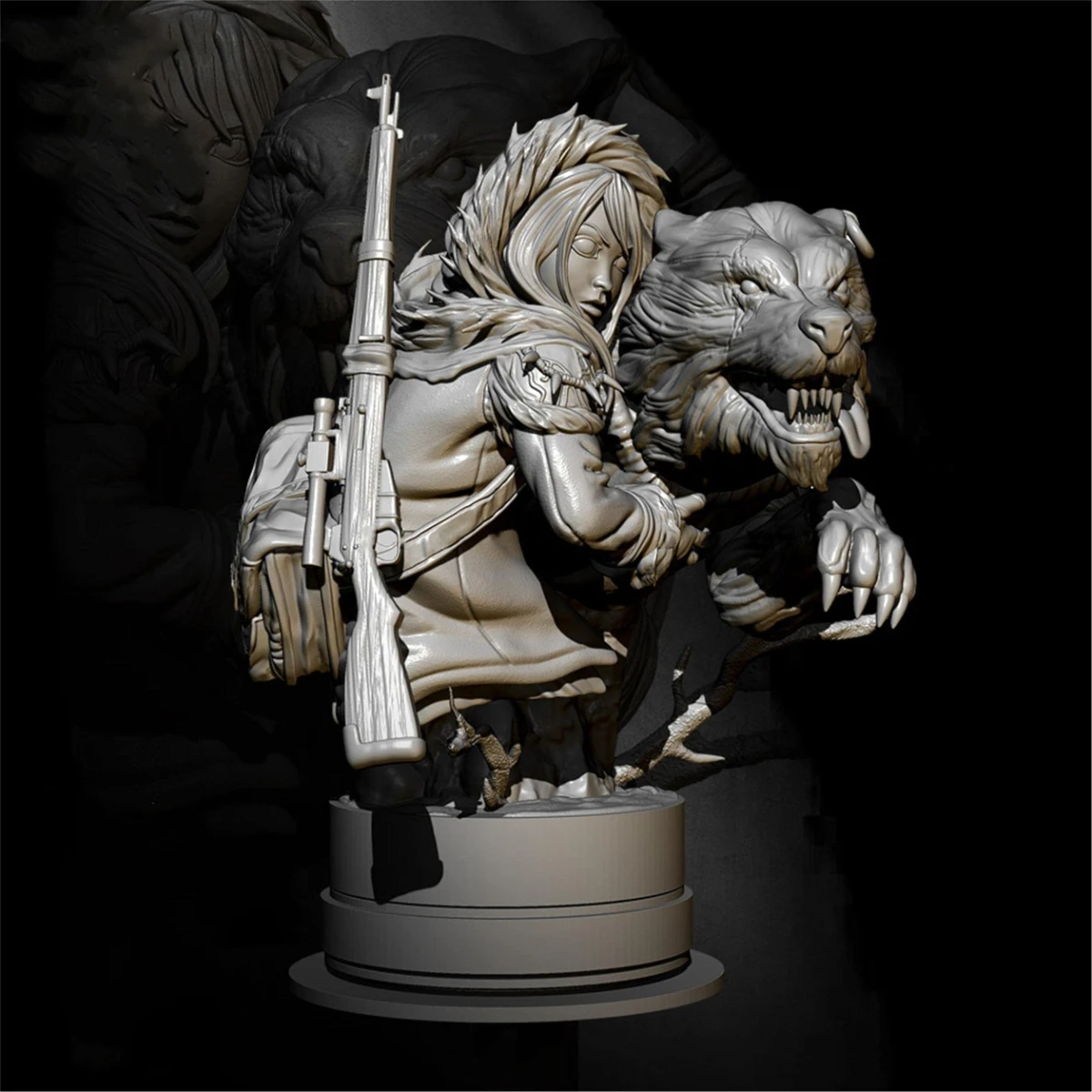 1/12 Resin unpainted model Kit, Bust Ancient Hunter Girl with Wolf Unassembled and unpainted GK
1/12 Resin unpainted model Kit, Bust Ancient Hunter Girl with Wolf Unassembled and unpainted GK