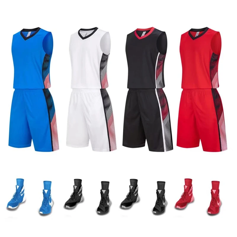 Summer Men Basketball Uniforms Sets Running Sports Suits Basketball Team Vest+Shorts Quick Dry Outdoor Sportswear
Summer Men Basketball Uniforms Sets Running Sports Suits Basketball Team Vest+Shorts Quick Dry Outdoor Sportswear