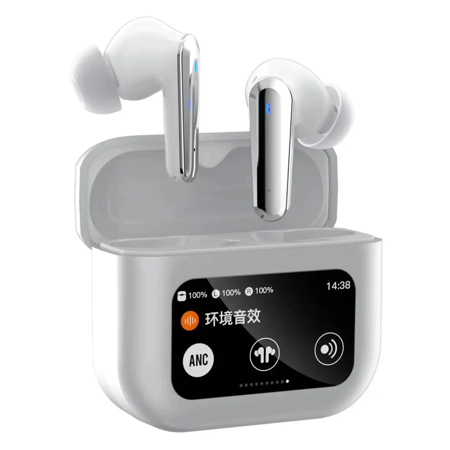 Wireless Bluetooth LCD Color Screen Multi-function Earphones Active Noise Reduction Waterproof Eatsets For Apple Android Gifts
Wireless Bluetooth LCD Color Screen Multi-function Earphones Active Noise Reduction Waterproof Eatsets For Apple Android Gifts