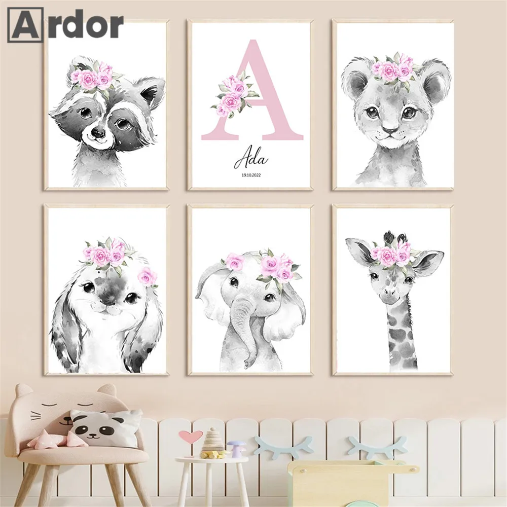 Lion Rabbit Wall Painting Custom Birth Date Name Canvas Poster Print Nursery Art Posters Nordic Wall Pictures Girl Room Decor
Lion Rabbit Wall Painting Custom Birth Date Name Canvas Poster Print Nursery Art Posters Nordic Wall Pictures Girl Room Decor