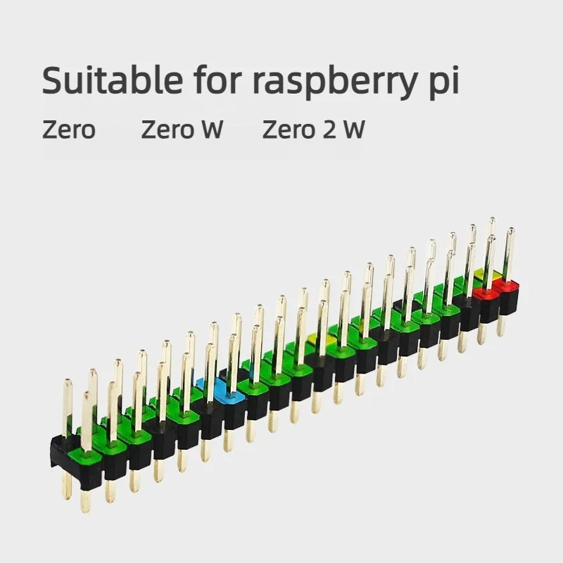 5pcs 40Pin GPIO Header for Raspberry Pi Double Row Gold-Plated Color-Coded Pinout Easy Identification
5pcs 40Pin GPIO Header for Raspberry Pi Double Row Gold-Plated Color-Coded Pinout Easy Identification