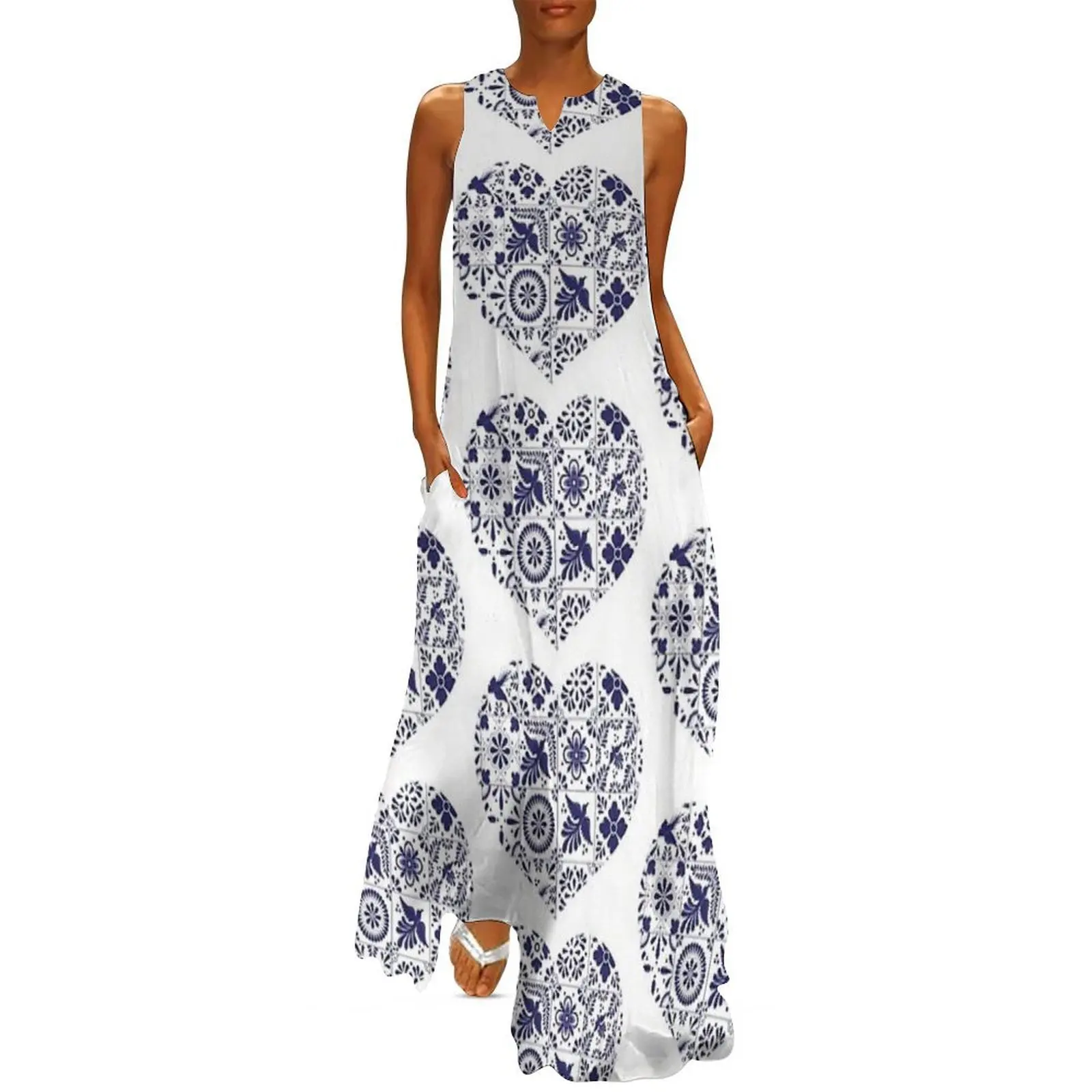 Mexican Talavera Tiles Heart Long Dress Dress vintage luxury woman party dress for women dresses korean style 
Mexican Talavera Tiles Heart Long Dress Dress vintage luxury woman party dress for women dresses korean style