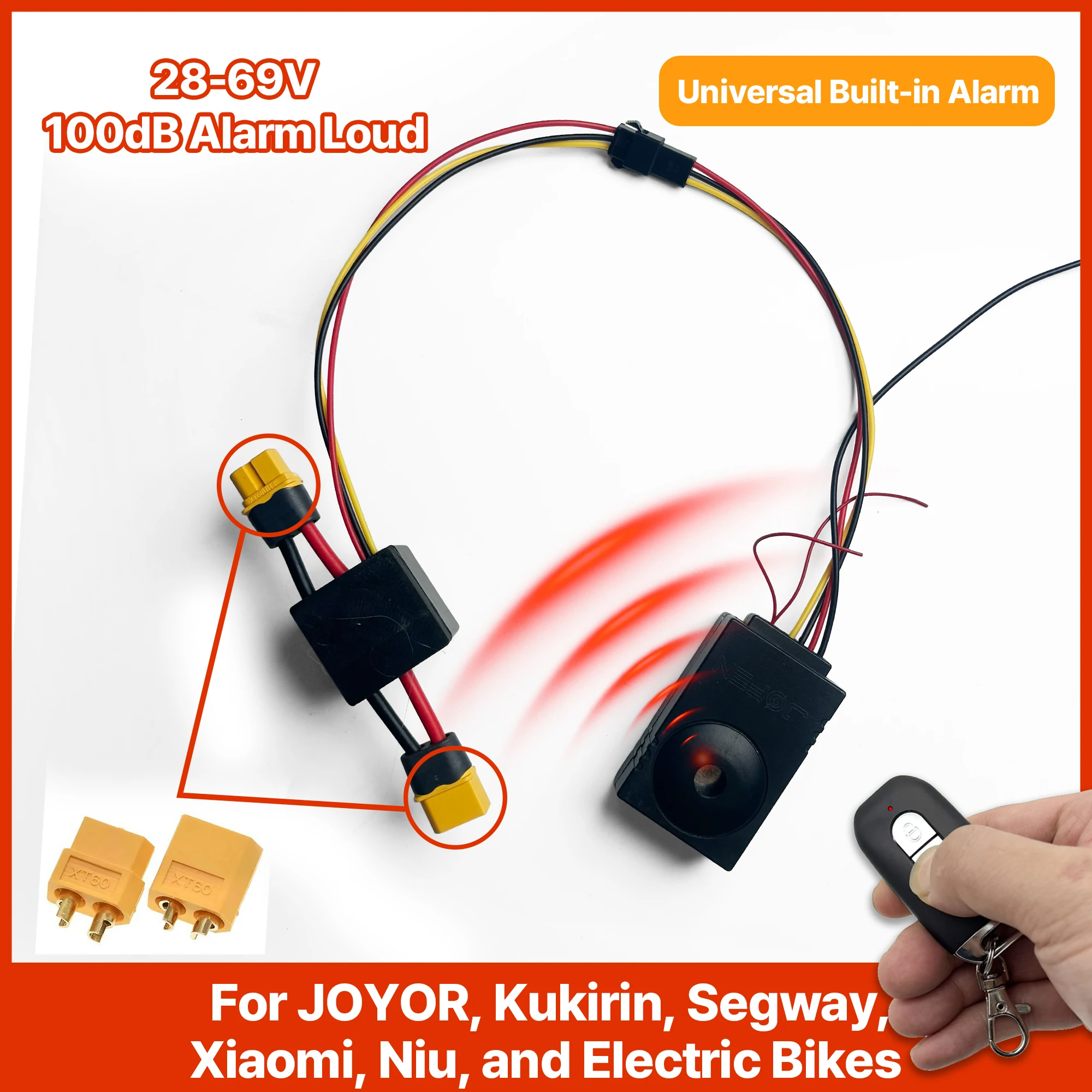 Universal XT60 Anti-Theft Alarm 29-68V For Segway E2 Pro F2 MAX G30 Xiaomi 5 Pro NIU KQI2 Joyor S5 Kukirin M5 Pro E-Scooter
Universal XT60 Anti-Theft Alarm 29-68V For Segway E2 Pro F2 MAX G30 Xiaomi 5 Pro NIU KQI2 Joyor S5 Kukirin M5 Pro E-Scooter