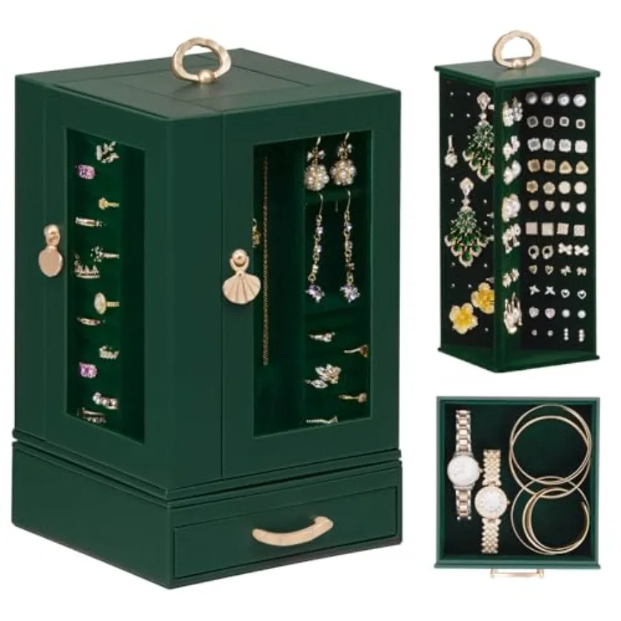 Jewelry Box large for Dresser: Women Necklace Ring Storage Organizer with Compartments - Elegant Earring Holder Display - Chris
Jewelry Box large for Dresser: Women Necklace Ring Storage Organizer with Compartments - Elegant Earring Holder Display - Chris