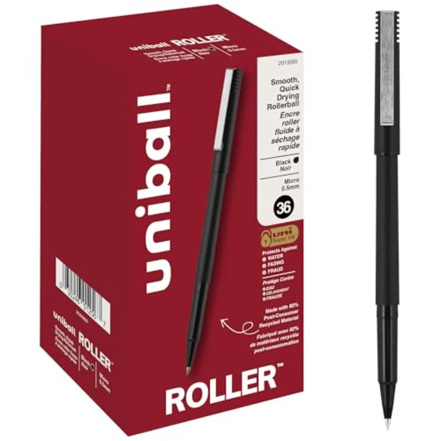 Uniball Roller Pens 72 Count - Black Rollerballs Pens 0.5mm Micro Tip Size - Smooth Writing Japanese Pens School Supplies
Uniball Roller Pens 72 Count - Black Rollerballs Pens 0.5mm Micro Tip Size - Smooth Writing Japanese Pens School Supplies