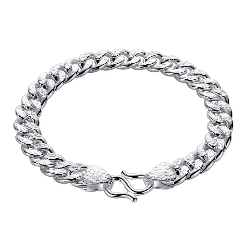 BOCAI S999 Silver Bracelet For Men Women New Fashion Punk Cuban Link Chain Chinese Fu Letter Stylish Sterling Silve Jewelry
BOCAI S999 Silver Bracelet For Men Women New Fashion Punk Cuban Link Chain Chinese Fu Letter Stylish Sterling Silve Jewelry