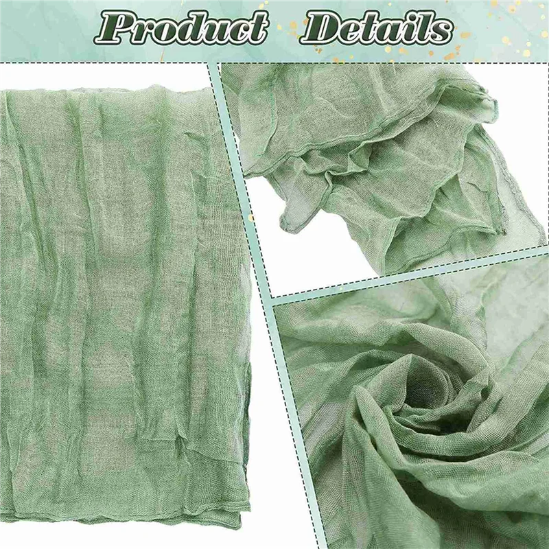 ABVJ-Gauze Cheesecloth Napkins Wrinkled Dinner Napkins Table Napkins Decorative Cloth Napkins (Green, 72 Packs)
ABVJ-Gauze Cheesecloth Napkins Wrinkled Dinner Napkins Table Napkins Decorative Cloth Napkins (Green, 72 Packs)