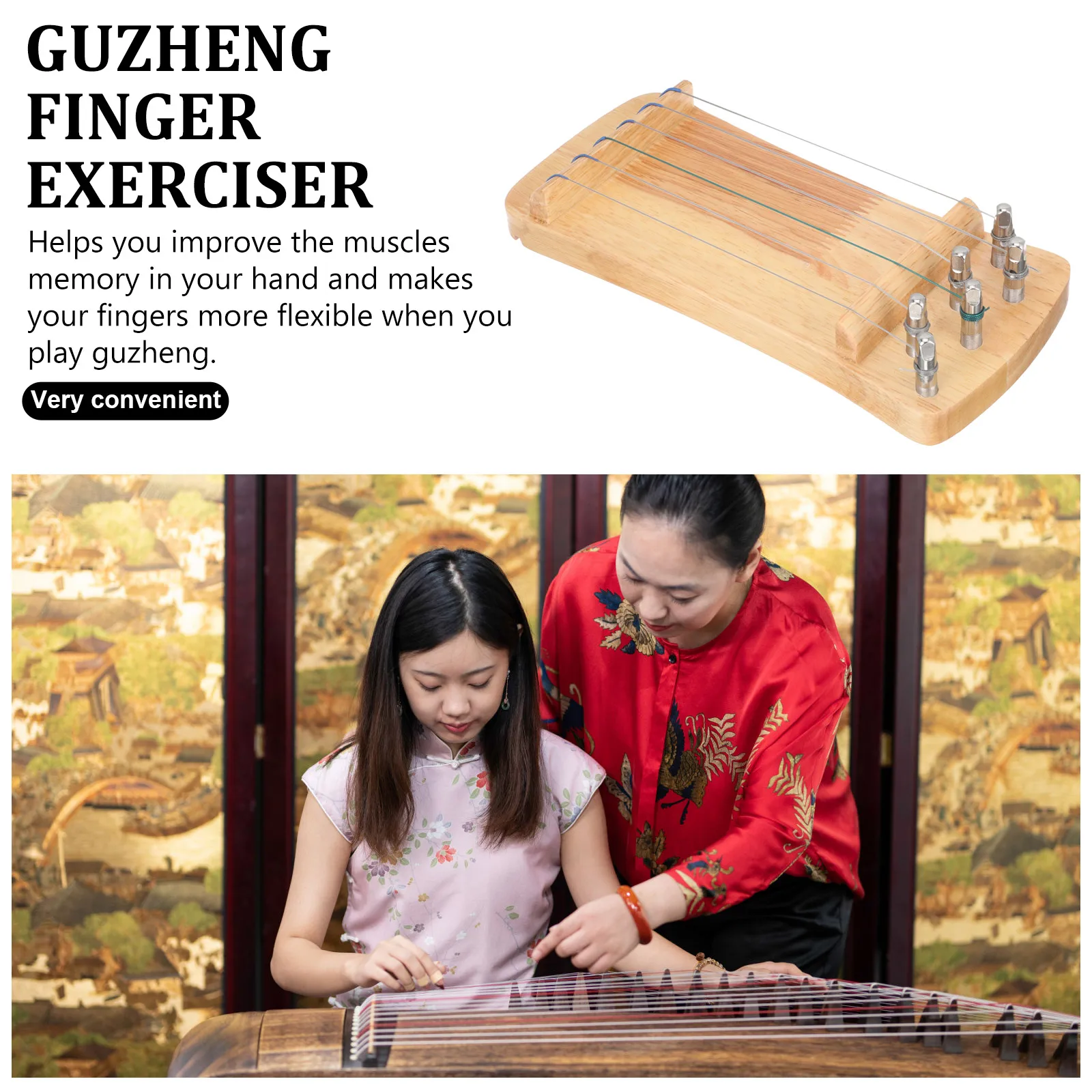 Guzheng Finger Trainer Portable Practice Tool Lightweight Wood Strings Exercise Professional Musical Instrument Beginner
Guzheng Finger Trainer Portable Practice Tool Lightweight Wood Strings Exercise Professional Musical Instrument Beginner