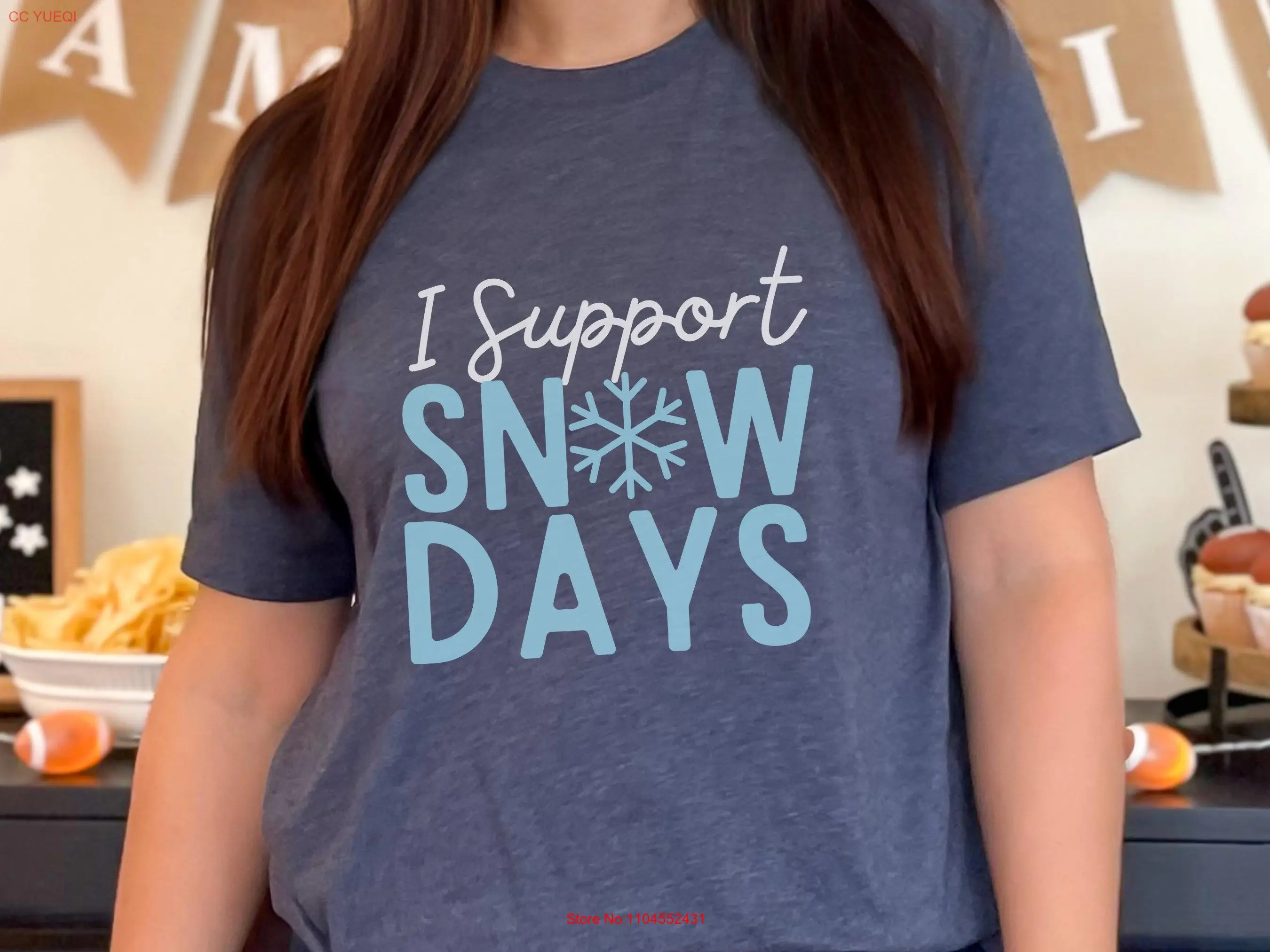 I Support Snow Days T Shirt Winter Christmas Teacher Funny Cute Snowflake long or short sleeves
I Support Snow Days T Shirt Winter Christmas Teacher Funny Cute Snowflake long or short sleeves