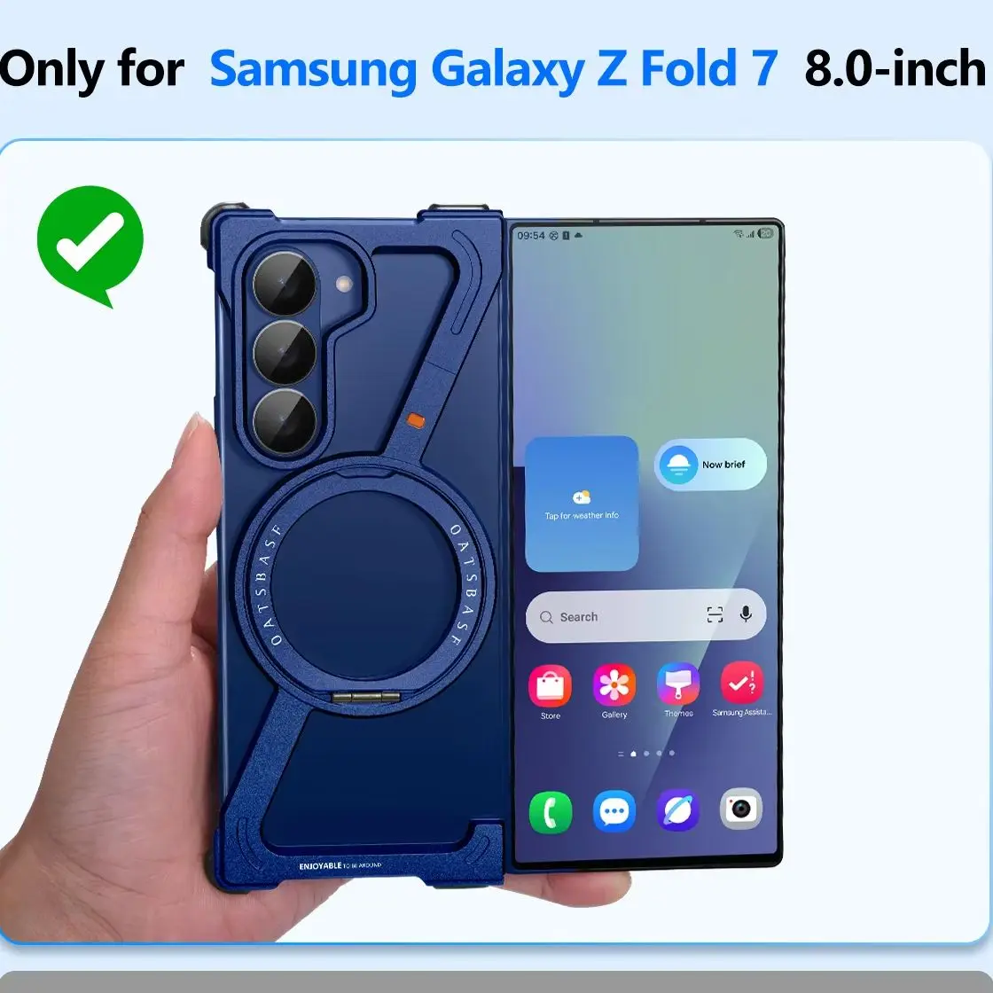 Бескаркасный чехол Oatsbasf Z для Samsung Galaxy Z Fold 7, чехол для телефона с 360° ° Вращающийся кольцевой металлический чехол для телефона Противоударный бампер 
Бескаркасный чехол Oatsbasf Z для Samsung Galaxy Z Fold 7, чехол для телефона с 360° ° Вращающийся кольцевой металлический чехол для телефона Противоударный бампер