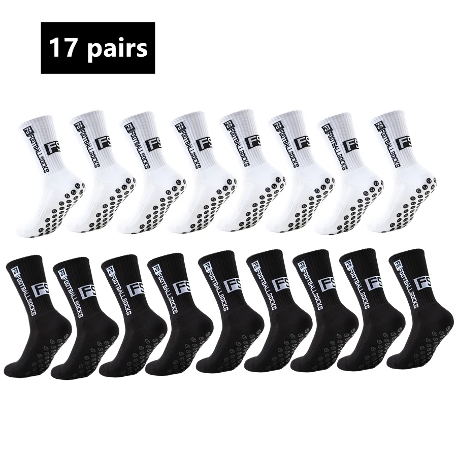 17pairs Non Slip Towel Bottom Sport Grip Socks Shockproof Breathable Athletic Socks For Men Women Football Running Skateboard
17pairs Non Slip Towel Bottom Sport Grip Socks Shockproof Breathable Athletic Socks For Men Women Football Running Skateboard