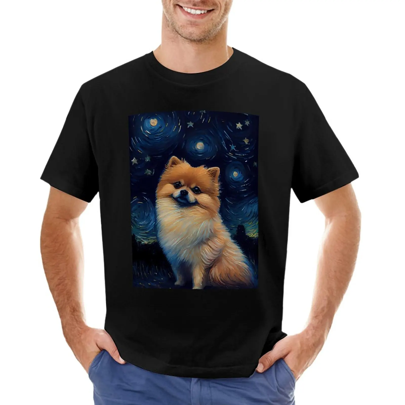 Pomeranian Pom Spitz Dog Starry Night T-Shirt tops custom t shirt Tee shirt oversized t shirts for men
Pomeranian Pom Spitz Dog Starry Night T-Shirt tops custom t shirt Tee shirt oversized t shirts for men