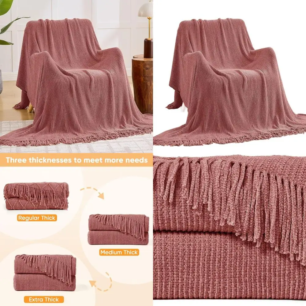 Уютное одеяло из синели, 60x80, плюшевое и теплое, идеальный рождественский подарок, отделка кисточкой, идеально подходит для уютного осенне-зимнего декора
Уютное одеяло из синели, 60x80, плюшевое и теплое, идеальный рождественский подарок, отделка кисточкой, идеально подходит для уютного осенне-зимнего декора