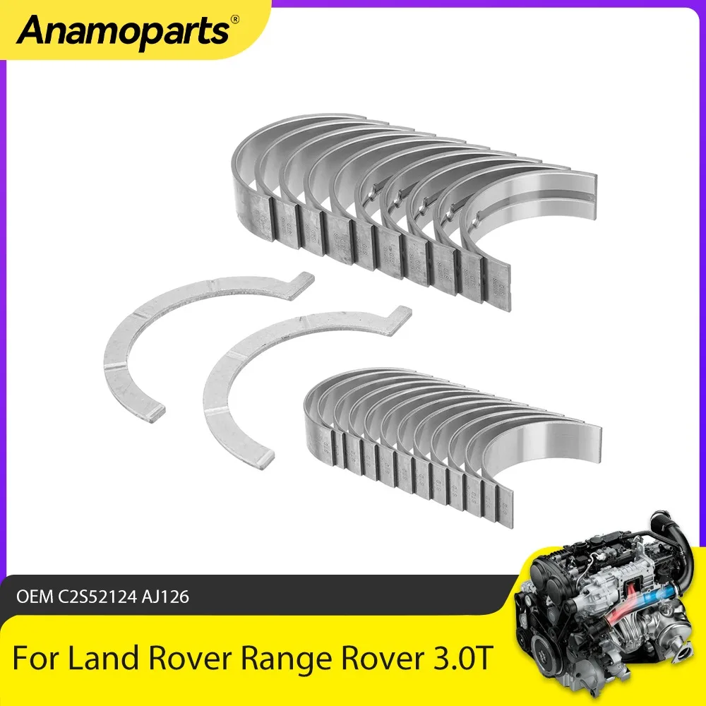 Engine Parts Con Rod Bearing Main bearing And Thrust Washer Fit 3.0T V6 GAS For Land Rover Range Rover 306PS 3.0T 2014-2020
Engine Parts Con Rod Bearing Main bearing And Thrust Washer Fit 3.0T V6 GAS For Land Rover Range Rover 306PS 3.0T 2014-2020