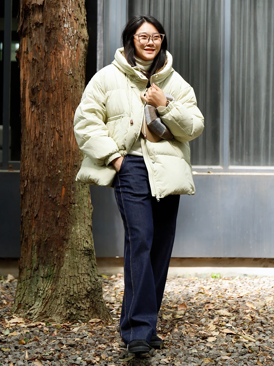 Warm Pure Color Hooded down Jacket Simple Design Commute Style Women's Winter Coat Thickened Long Sleeve Zipper Closure
Warm Pure Color Hooded down Jacket Simple Design Commute Style Women's Winter Coat Thickened Long Sleeve Zipper Closure