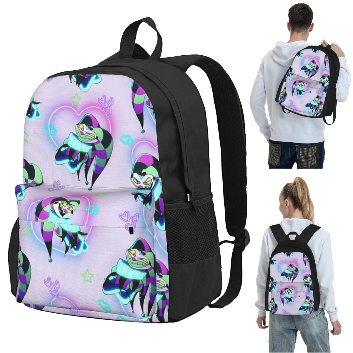 Fizzarolli Fizz Neon Hearts And Stars Helluva Boss Backpack Student BookBag Children School Bag Laptop for Men Women
Fizzarolli Fizz Neon Hearts And Stars Helluva Boss Backpack Student BookBag Children School Bag Laptop for Men Women