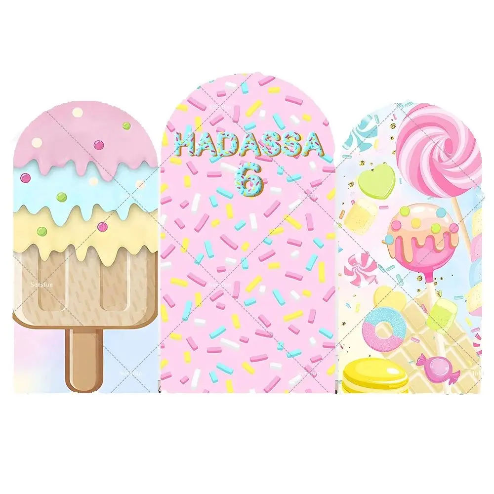Pink Sweet Ice Cream Arch Backdrop Cover for Girl Birthday Party Decor Donut Baby Shower Backdrops Arched Wall Covers
Pink Sweet Ice Cream Arch Backdrop Cover for Girl Birthday Party Decor Donut Baby Shower Backdrops Arched Wall Covers