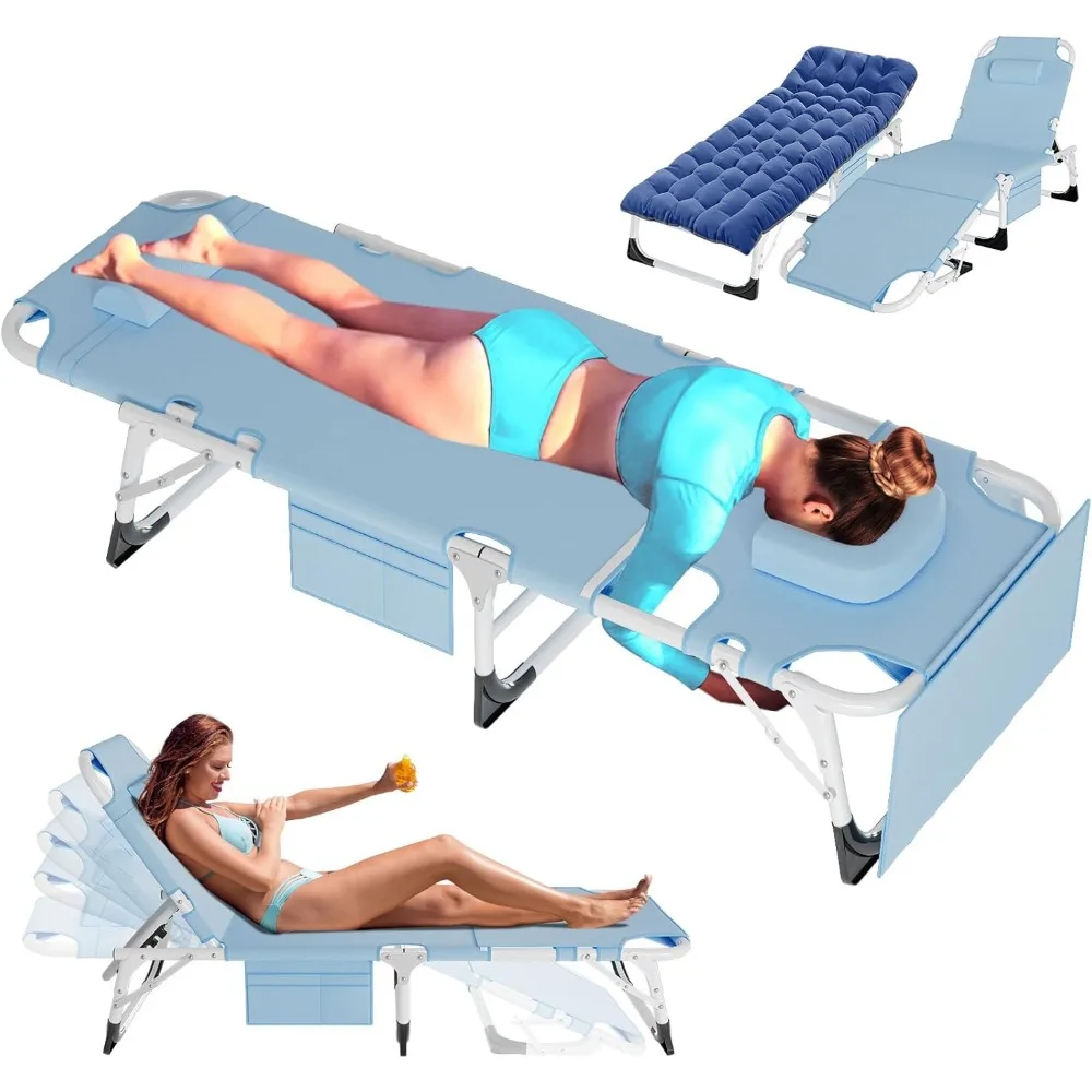 4-in-1 Patio Lounge Chair & Sun Tanning Bed, Folding Heavy Duty Chaise with 500LB Load Capacity, Adjustable Portable Chair
4-in-1 Patio Lounge Chair & Sun Tanning Bed, Folding Heavy Duty Chaise with 500LB Load Capacity, Adjustable Portable Chair