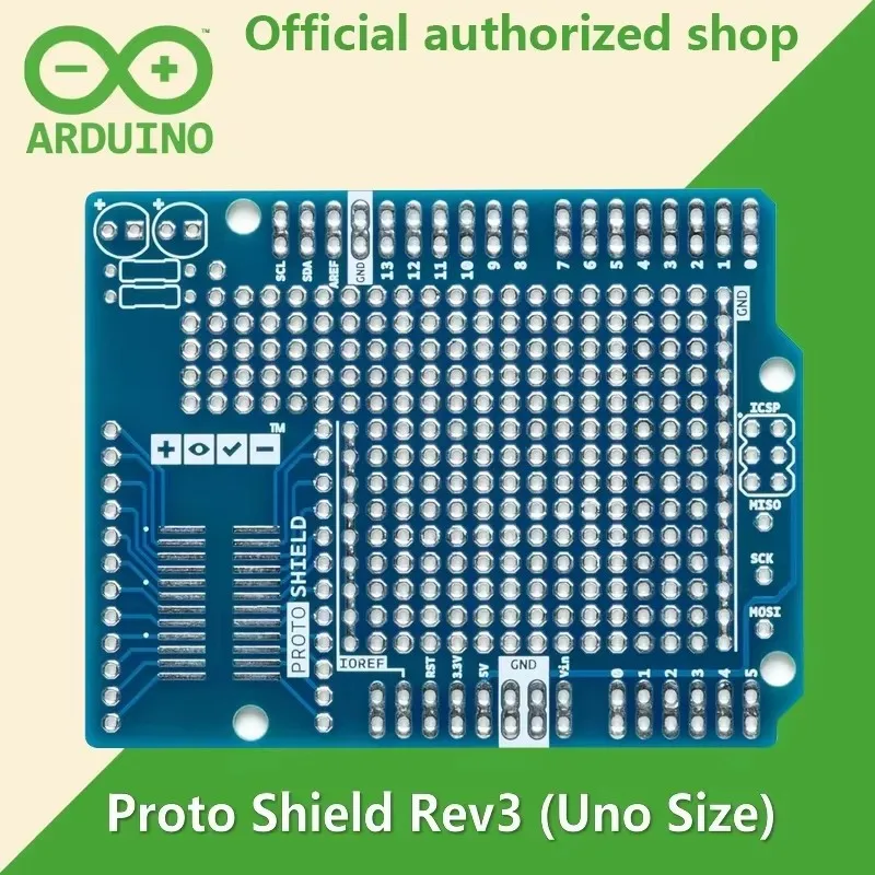 Proto Shield Rev3 Uno Size TSX00083 Prototype shield development board Italian new original authentic
Proto Shield Rev3 Uno Size TSX00083 Prototype shield development board Italian new original authentic
