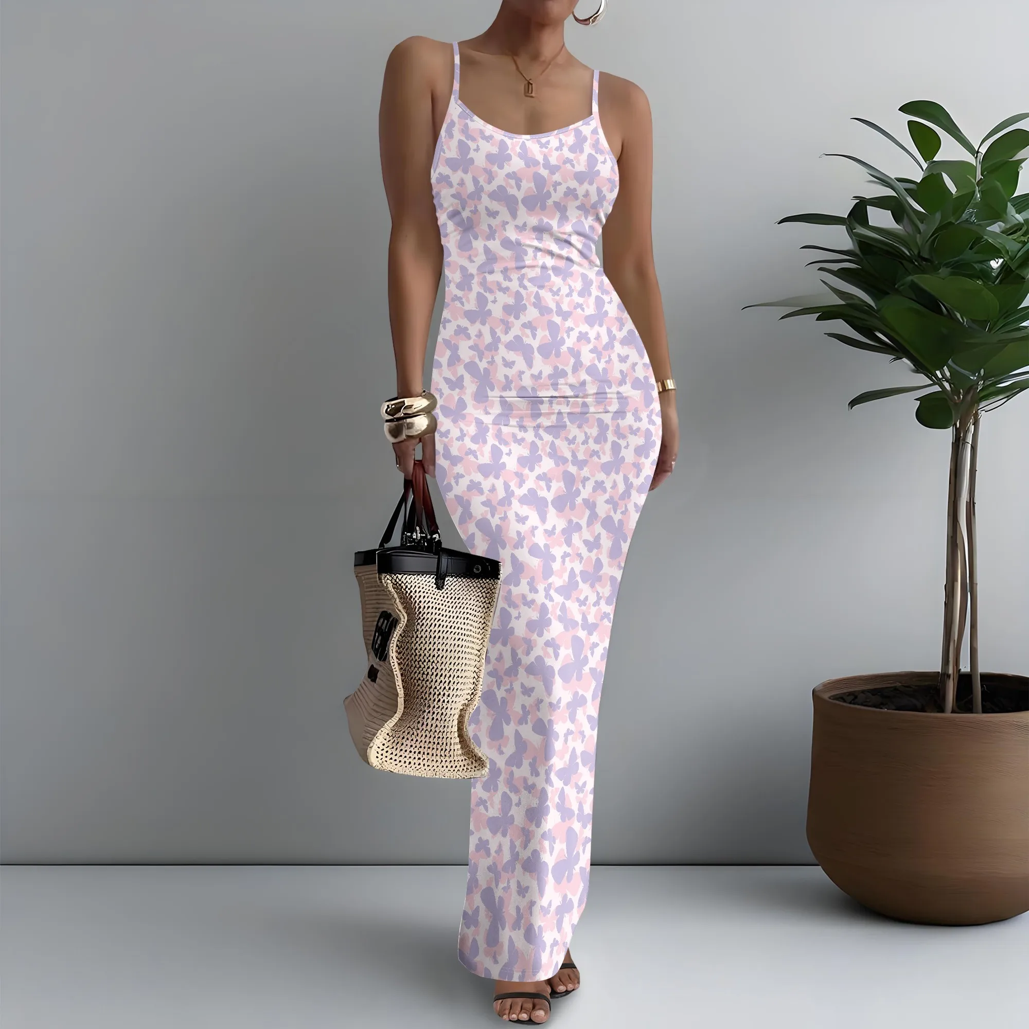 Women's Spaghetti Strap Maxi Dress Dainty Butterfly Print Cottagecore Elegant XS-3XL
Women's Spaghetti Strap Maxi Dress Dainty Butterfly Print Cottagecore Elegant XS-3XL