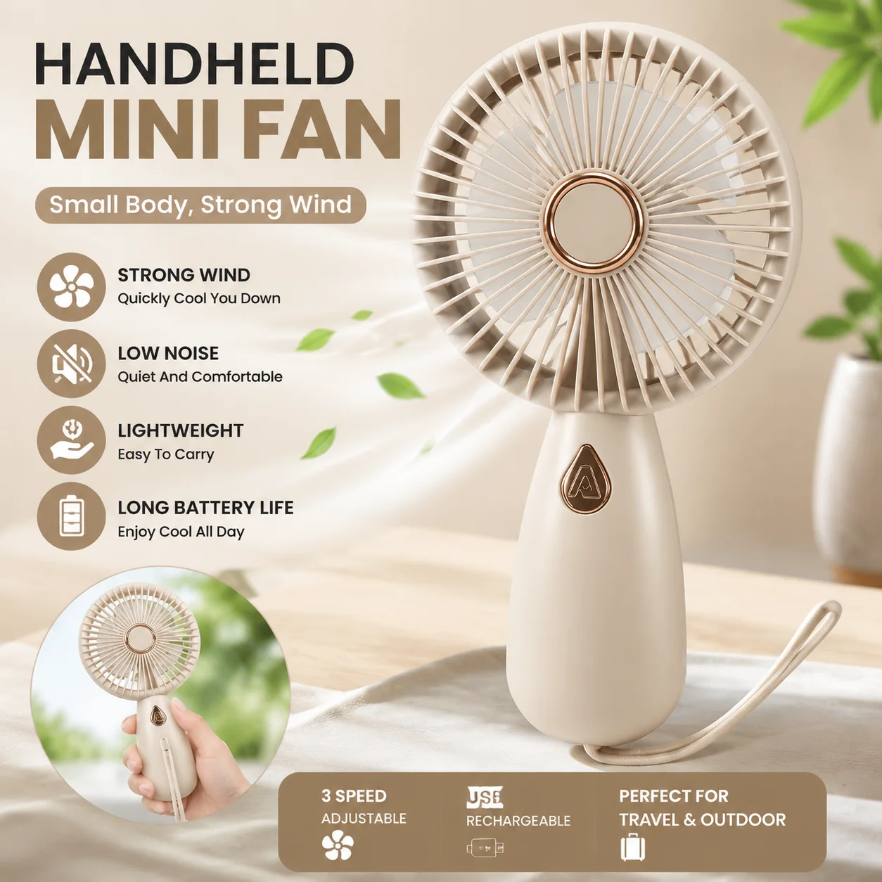 HOMEFISH Portable Handheld Rechargeable Fan LED Digital Display 180°Adjustable Rechargeable Fan 4 Speed Wind Camping Tripod Fan
HOMEFISH Portable Handheld Rechargeable Fan LED Digital Display 180°Adjustable Rechargeable Fan 4 Speed Wind Camping Tripod Fan