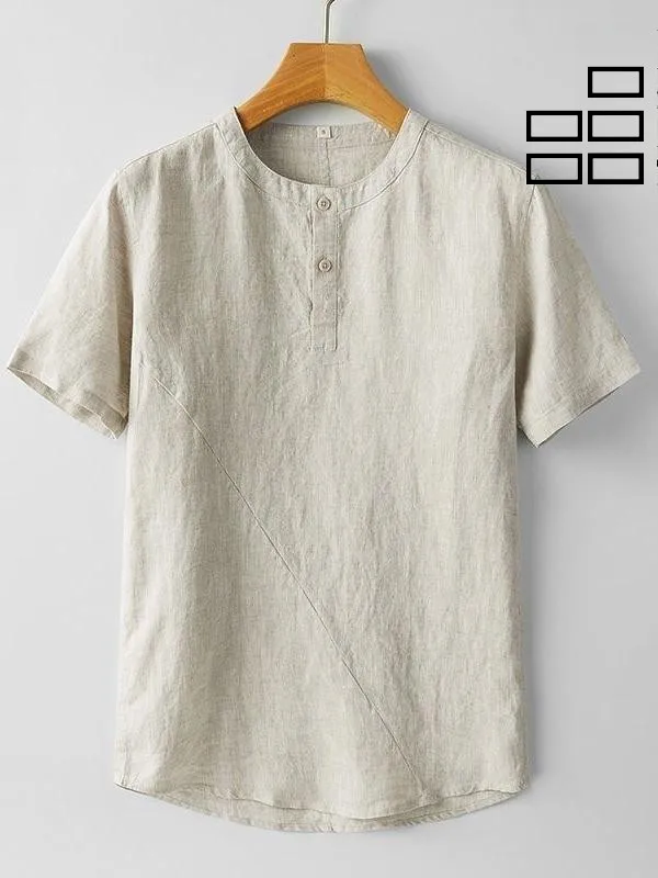 Men's Cotton Linen Short Sleeve T-Shirt Summer round Neck Loose Fit Thin Top Comfortable Breathable Casual Shirt for Men
Men's Cotton Linen Short Sleeve T-Shirt Summer round Neck Loose Fit Thin Top Comfortable Breathable Casual Shirt for Men