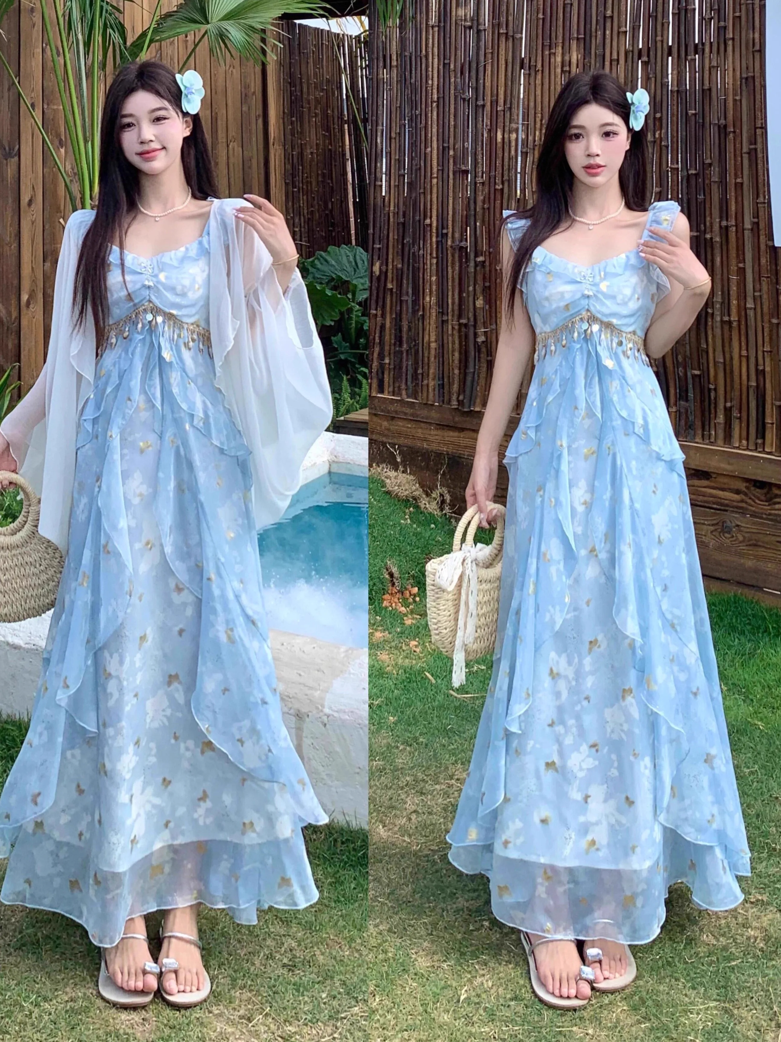 Elegant Floral Print Wrap Dress Summer plus Size Design Belly Concealing Slimming Holiday Fairy Long Skirt Casual Chic
Elegant Floral Print Wrap Dress Summer plus Size Design Belly Concealing Slimming Holiday Fairy Long Skirt Casual Chic