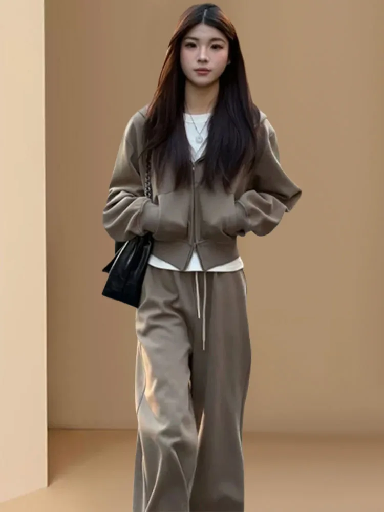 Korean Style Fashionable Hooded Women's Set Spring New Loose Unique Beautiful Sweatshirt Jacket Two-Piece Set Long Sleeve Zipper
Korean Style Fashionable Hooded Women's Set Spring New Loose Unique Beautiful Sweatshirt Jacket Two-Piece Set Long Sleeve Zipper