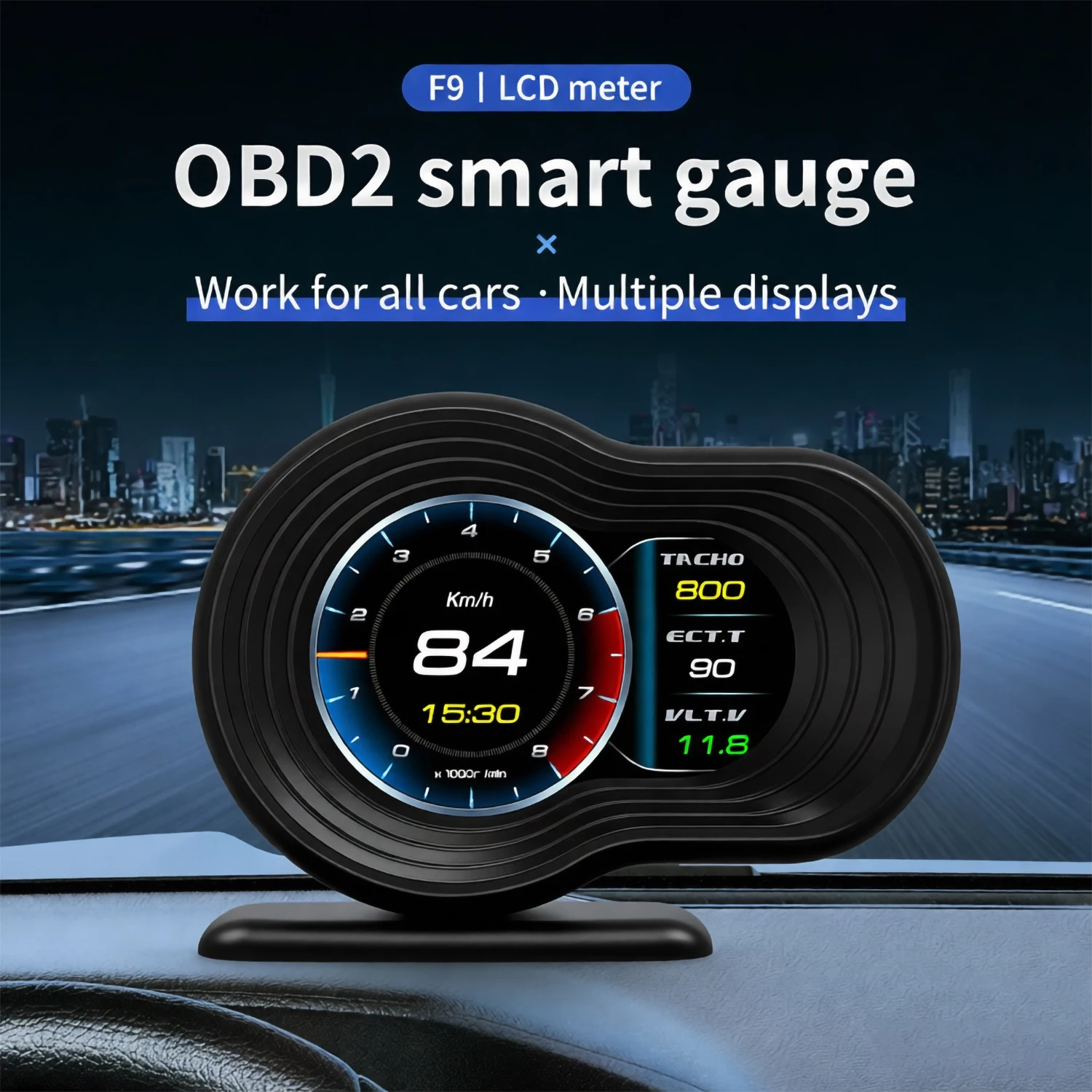 F9-OBD OBD2 HUD Проекционный дисплей Автомобильный цифровой спидометр Автоматическая сигнализация превышения скорости Измеритель температуры воды Датчики расхода топлива
F9-OBD OBD2 HUD Проекционный дисплей Автомобильный цифровой спидометр Автоматическая сигнализация превышения скорости Измеритель температуры воды Датчики расхода топлива
