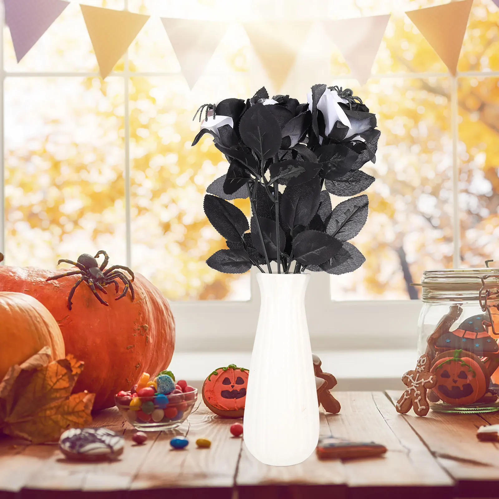 5Pcs Halloween Artificial Rose Spider Decor Realistic Faux Flower for Party Haunted House Setup Photo Prop Simulation Rose
5Pcs Halloween Artificial Rose Spider Decor Realistic Faux Flower for Party Haunted House Setup Photo Prop Simulation Rose