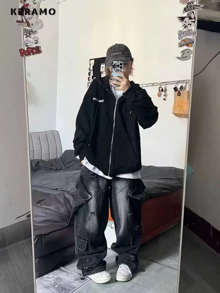 Женские повседневные мешковатые джинсовые брюки в стиле ретро в стиле гранж, свободные джинсы, зима 2025 года, прямые брюки Y2K с карманами 2000-х годов, швабра
Женские повседневные мешковатые джинсовые брюки в стиле ретро в стиле гранж, свободные джинсы, зима 2025 года, прямые брюки Y2K с карманами 2000-х годов, швабра