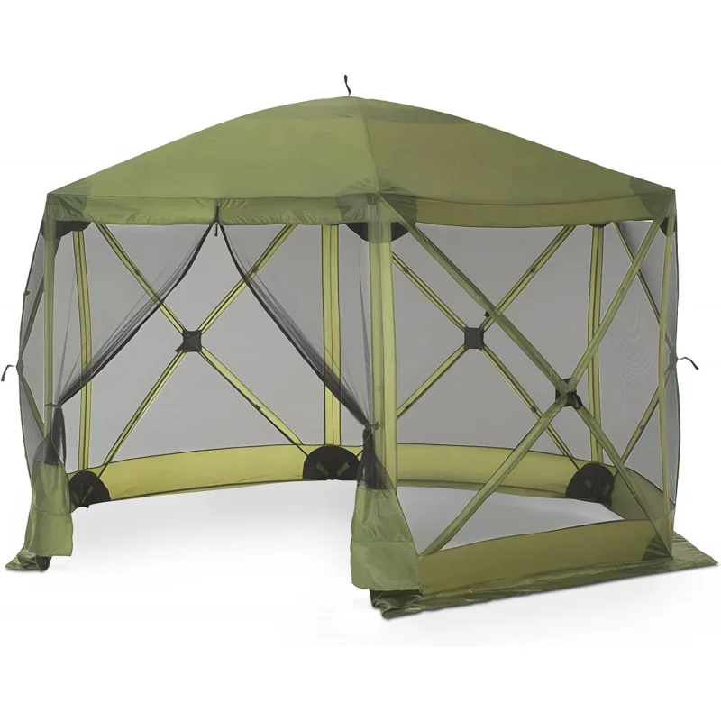11.5' 6-Sided-Up Screen Tent, Green Outdoor Camping Gazebo Canopy with No-See-Um Mesh, Fast 45-Second Setup, Portable Shelte
11.5' 6-Sided-Up Screen Tent, Green Outdoor Camping Gazebo Canopy with No-See-Um Mesh, Fast 45-Second Setup, Portable Shelte