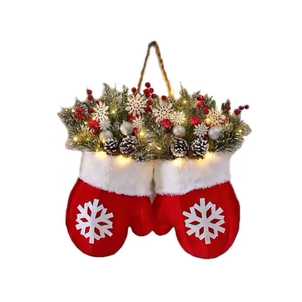 Twinkling Christmas Mitten Wreath Artificial Berries with LED Lights Christmas Glove Wreath Large Size
Twinkling Christmas Mitten Wreath Artificial Berries with LED Lights Christmas Glove Wreath Large Size