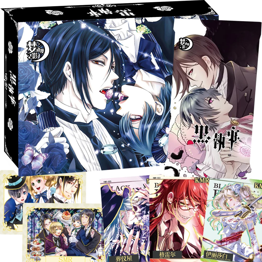 Black Butler Collection Cards for Children Ciel Sebastian Anime Ambiguous Romantic Couple Trading Cards Kid Christmas Toys Gifts
Black Butler Collection Cards for Children Ciel Sebastian Anime Ambiguous Romantic Couple Trading Cards Kid Christmas Toys Gifts