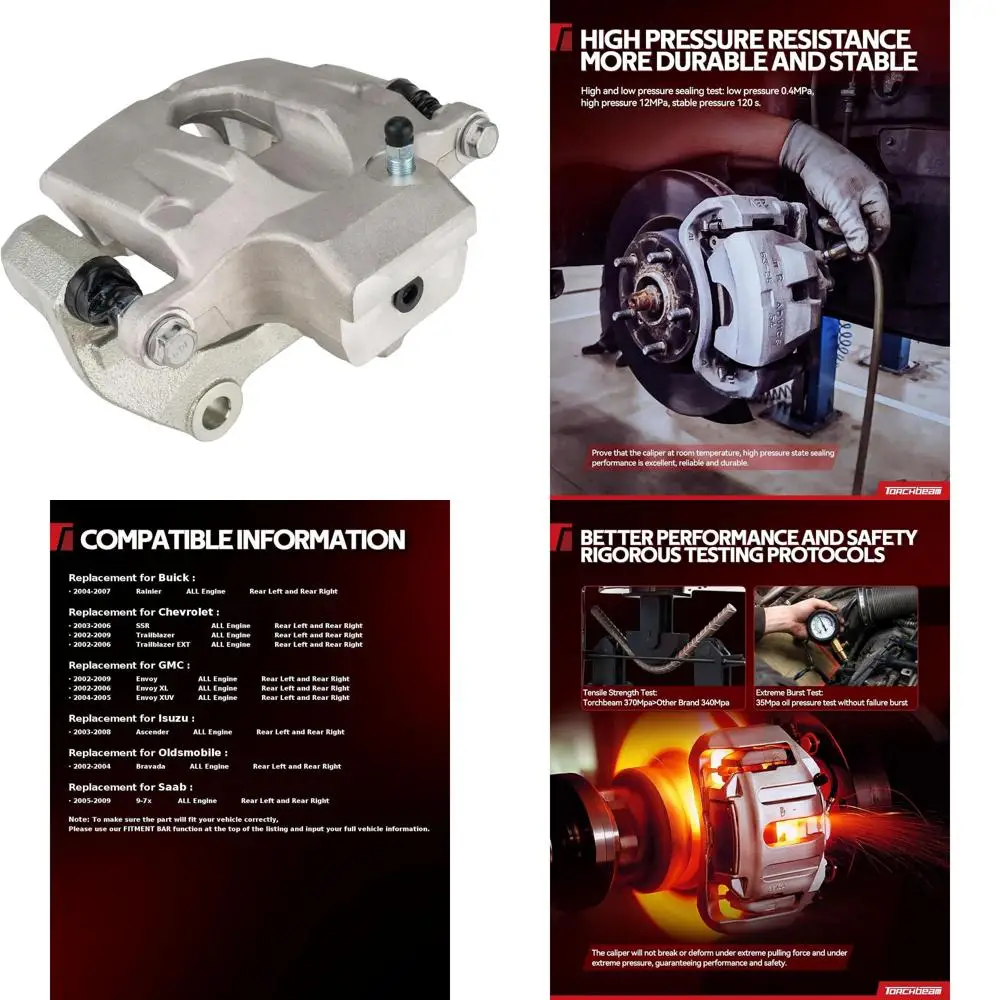 Torchbeam Rear Brake Calipers Set for Chevrolet Trailblazer 2002-2009, GMC Envoy 2002-2009, Chevrolet Trailblazer EXT 2002-2006,
Torchbeam Rear Brake Calipers Set for Chevrolet Trailblazer 2002-2009, GMC Envoy 2002-2009, Chevrolet Trailblazer EXT 2002-2006,