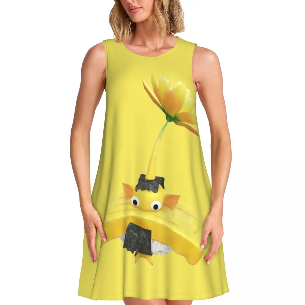 Custom For Travels Yellow Pikmins Video Game Women's Sleeveless Dress For Beach Beach Casual Sleeveless Dress
Custom For Travels Yellow Pikmins Video Game Women's Sleeveless Dress For Beach Beach Casual Sleeveless Dress