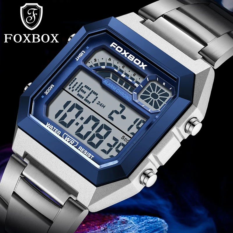 FOXBOX Square Digital Watches For Men Fashion Military Waterproof Men's Digital Watch Casual Business Sport LED Electronic Watch
FOXBOX Square Digital Watches For Men Fashion Military Waterproof Men's Digital Watch Casual Business Sport LED Electronic Watch