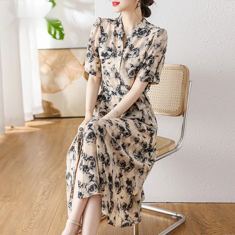 Floral Dress, Summer, Midi Length Dress, Women Waist Simming Short Sleeve Aline Dress 4XL
Floral Dress, Summer, Midi Length Dress, Women Waist Simming Short Sleeve Aline Dress 4XL