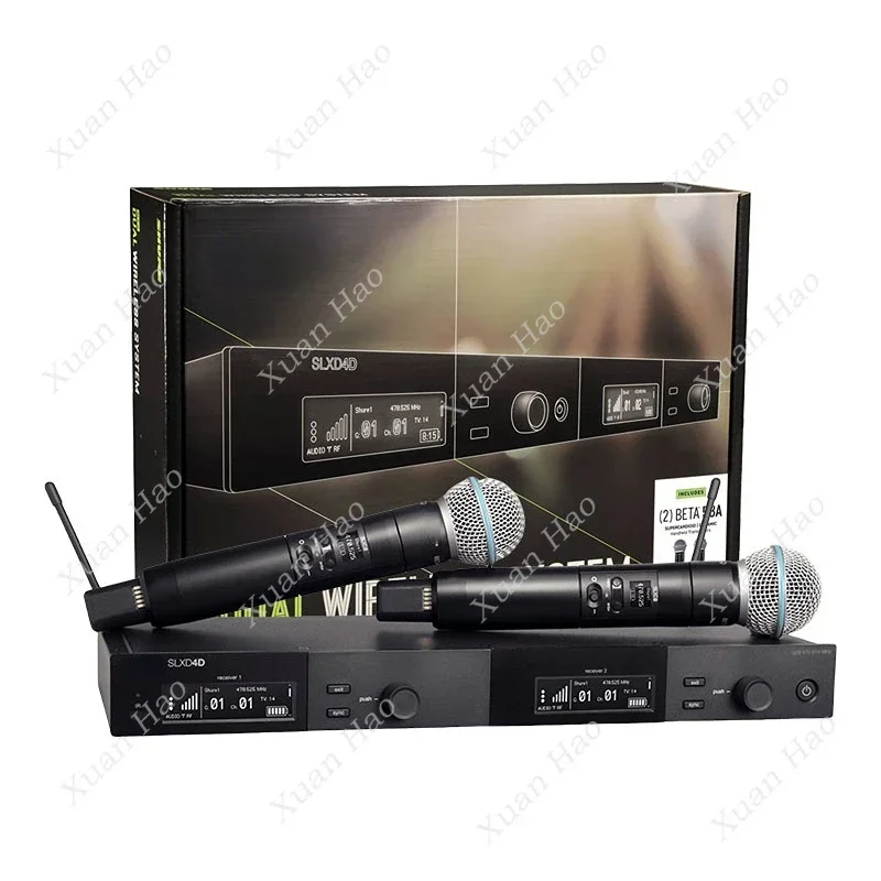 SLXD4D Dual Channel BETA58 Ksm8/9 Handheld Lavalier Mic Professional UHF Wireless Microphone SLXD for Church
SLXD4D Dual Channel BETA58 Ksm8/9 Handheld Lavalier Mic Professional UHF Wireless Microphone SLXD for Church