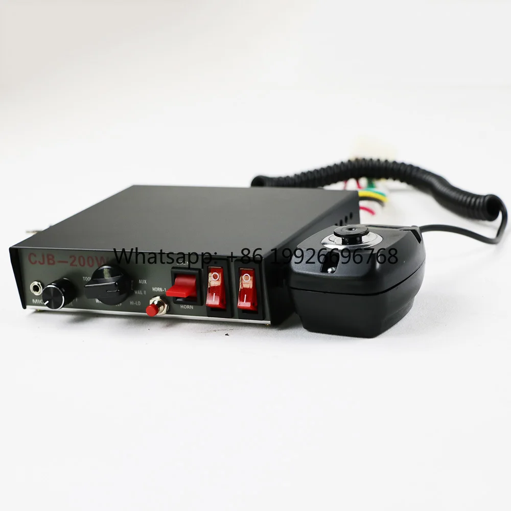 CJB 200W Car Electronic Siren Amplifier 3-Way LED Microphone Good Quality Good Price DC12V/24V for Cars Trucks Ambulances
CJB 200W Car Electronic Siren Amplifier 3-Way LED Microphone Good Quality Good Price DC12V/24V for Cars Trucks Ambulances