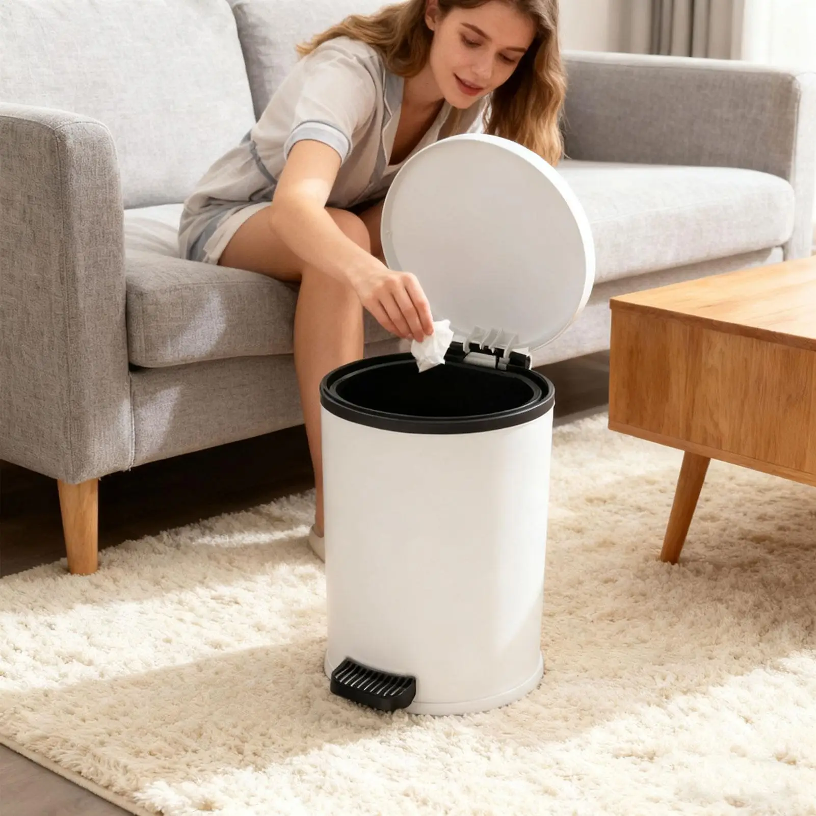 Ступенчатый мусорный бак 17л, бесшумный мусорный бак с крышкой, мусорные баки большой емкости для квартиры, офиса, ресторана, отеля, школы, больницы 
Ступенчатый мусорный бак 17л, бесшумный мусорный бак с крышкой, мусорные баки большой емкости для квартиры, офиса, ресторана, отеля, школы, больницы