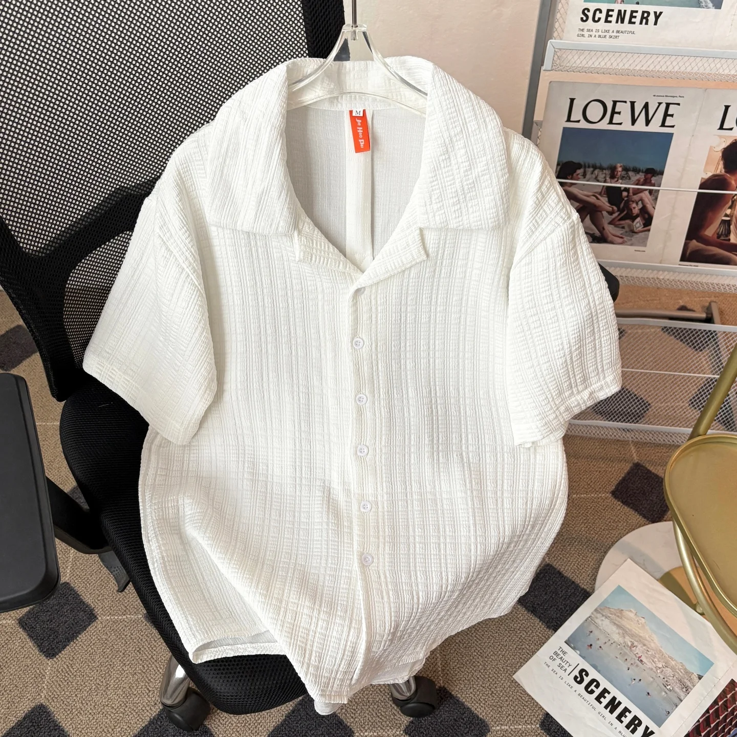 Cuban Collar Textured Short Sleeve Casual Shirt Men's Summer New Style High Sensation Loose Fit White Shirt Versatile Simple ...
Cuban Collar Textured Short Sleeve Casual Shirt Men's Summer New Style High Sensation Loose Fit White Shirt Versatile Simple ...