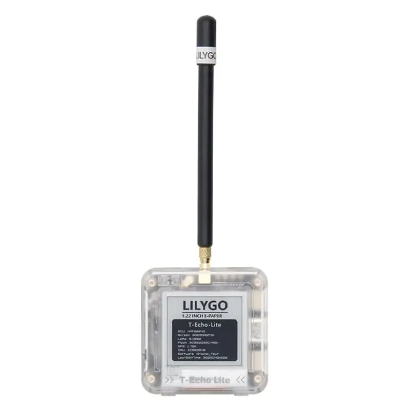 LILYGO T-Echo-Lite SX1262 Lora TTGO Development Board NRF52840 With 1.22 Inch SPI E-Paper Display
LILYGO T-Echo-Lite SX1262 Lora TTGO Development Board NRF52840 With 1.22 Inch SPI E-Paper Display